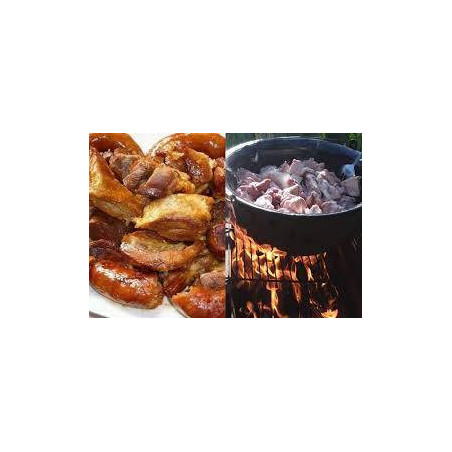 PASTRAMA domaće dimljeno proprženo meso zaliveno u mast  kofa od 5.kg