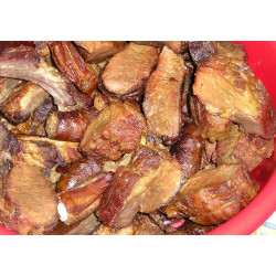 PASTRAMA domaće dimljeno proprženo meso zaliveno u mast  kofa od 5.kg
